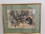 Aquarel van Belgische militairen, Ophalen