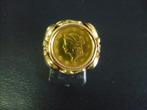 14 krt. gouden ring met gouden muntje 1 $ hoog gehalte goud, Sieraden, Tassen en Uiterlijk, Ringen, Verzenden, Zo goed als nieuw