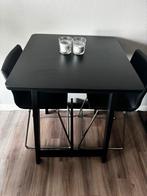 Hoge Eettafel met 2 Stoelen - Zo Goed Als Nieuw, Huis en Inrichting, Ophalen, Vierkant, Tot twee personen, 50 tot 100 cm