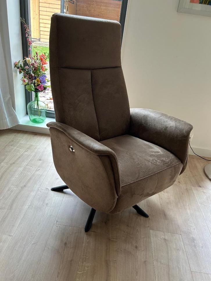 Relax fauteuil Dakota Camel - bijna nieuw, Huis en Inrichting, Fauteuils, Nieuw, Leer, Overige materialen, 50 tot 75 cm, Minder dan 75 cm