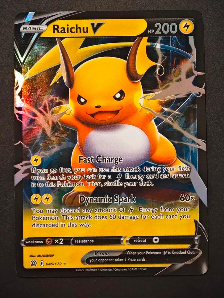 Raichu V 045/172 [Proxy], Hobby en Vrije tijd, Verzamelkaartspellen | Pokémon, Zo goed als nieuw, Losse kaart, Ophalen of Verzenden
