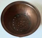 Antieke grote rood koperen zeef/vergiet, Antiek en Kunst, Antiek | Keukenbenodigdheden, Ophalen of Verzenden