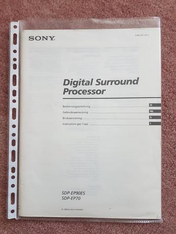 Gebruiksaanwijzing Sony SPD-EP90ES  beschikbaar voor biedingen