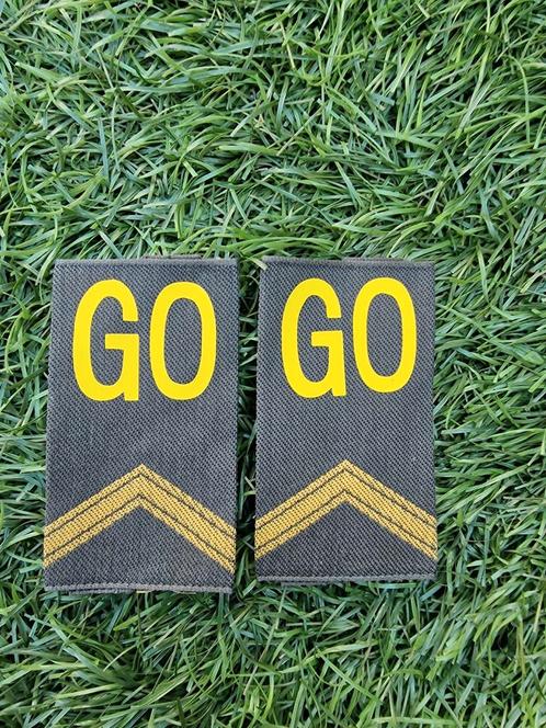 Zeldzaam setje rangonderscheidingstekens GO KMS KL, Verzamelen, Militaria | Algemeen, Landmacht, Embleem of Badge, Nederland, Ophalen