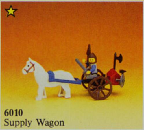 Lego Castle Lion Knights / Crusaders 6010 Supply Wagon, Kinderen en Baby's, Speelgoed | Duplo en Lego, Zo goed als nieuw, Lego