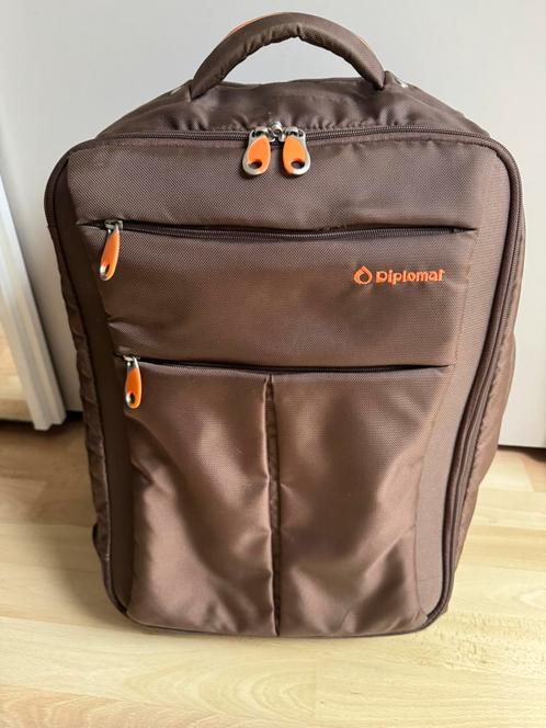 Diplomat trolley, Sieraden, Tassen en Uiterlijk, Koffers, Gebruikt, Zacht kunststof, Minder dan 50 cm, Minder dan 35 cm, Uitschuifbare handgreep