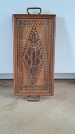 Houten Dienblad met Houtsnijwerk, Ophalen, Gebruikt, Rechthoekig, Hout