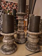 Set kandelaars 5 stuks beton look, Huis en Inrichting, Woonaccessoires | Kandelaars en Kaarsen, Overige materialen, 25 tot 50 cm