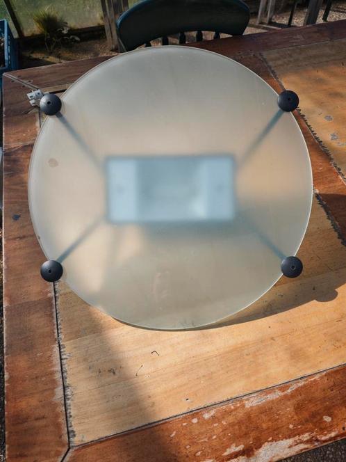 Lamp met speciale aansluiting., Huis en Inrichting, Lampen | Plafondlampen, Zo goed als nieuw, Glas, Ophalen