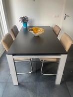 Eettafel uitschuifbaar Bree’new world, Huis en Inrichting, Ophalen, Gebruikt, Overige kleuren, Leer