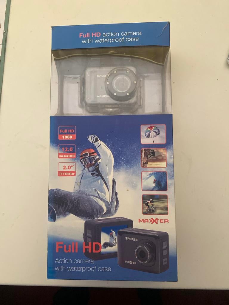 Full HD Action Camera met Waterdichte Behuizing, Ophalen of Verzenden, Nieuw, Overige merken