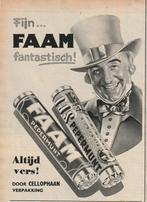 Retro reclame 1958 Faam pepermunt altijd vers snoep, Verzamelen, Verzenden, Overige typen