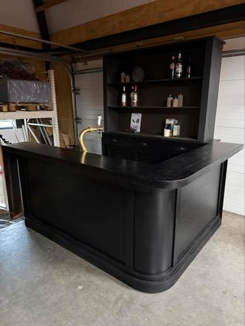 Zwarte bar set toog luifelbar japandi style zwart kuster  beschikbaar voor biedingen