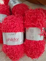 5 Bolletjes..Knalroze....Phildar Funky Wol - Nieuw!, Hobby en Vrije tijd, Breien en Haken, Ophalen of Verzenden, Nieuw, Breien of Haken