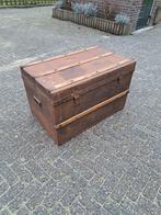 Vintage hutkoffer antiek houten kist, Ophalen, Gebruikt, 50 tot 100 cm, 50 tot 75 cm