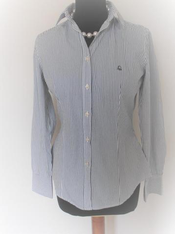 Benetton - prachtige groen witte blouse - 36 beschikbaar voor biedingen