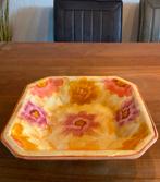 Bloemige Schaal - fruitschaal, Gebruikt, Porselein of Keramiek, Schaal, Ophalen of Verzenden