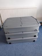 Kunststof Opbergboxen voor onder bed 3 stuk, Doe-het-zelf en Verbouw, Kratten en Dozen, 40 tot 60 cm, 50 tot 75 cm, Bak of Kist