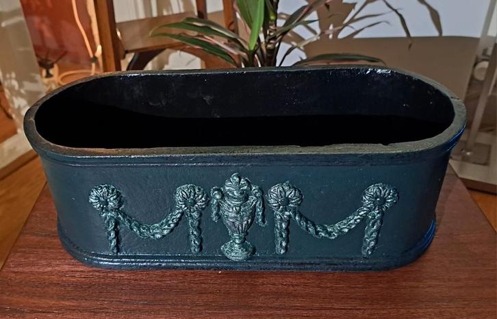 Oude Franse jardinière, plantenbak, plantenpot, gietijzer, Antiek en Kunst, Antiek | Woonaccessoires, Ophalen