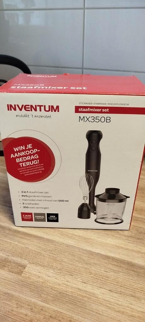 Inventum MX350B staafmixer set NIEUW in verpakking, Witgoed en Apparatuur, Blenders, Nieuw, Blender, Ophalen of Verzenden