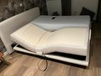 Boxspring  elektrisch verstelbaar, Ophalen, Gebruikt, 90 cm, Beige