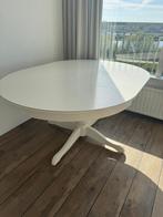 Uitschuifbare tafel rond/ovaal, Huis en Inrichting, Tafels | Eettafels, Ophalen, Gebruikt, 100 tot 150 cm, Rond