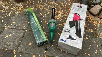 Tuin gereedschap: heggenschaar lang en  kort, bladblazer. beschikbaar voor biedingen