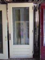 hardhouten buitendeur met dubbelglas 93x211,5, Ophalen, Gebruikt, 80 tot 100 cm, Buitendeur