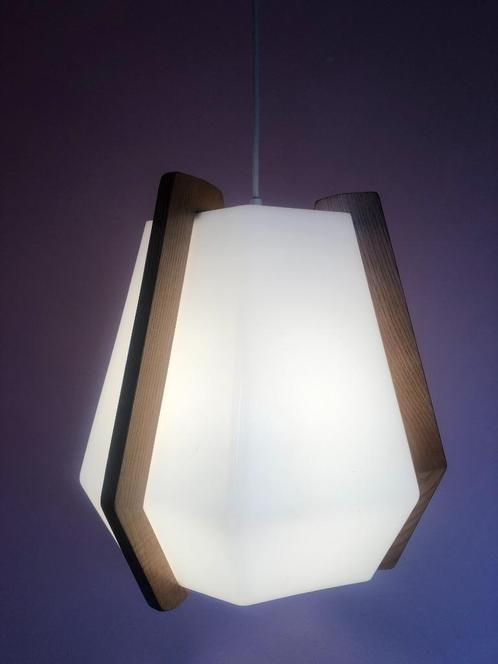 Hanglamp van Rudolf Döffler voor Artolux, vintage design, Huis en Inrichting, Lampen | Hanglampen, Zo goed als nieuw, Hout, Kunststof