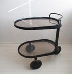 Alessi 'Emsta' serveertrolley, design Enzo Mari, Ophalen, Gebruikt, Metaal of Aluminium, Rond