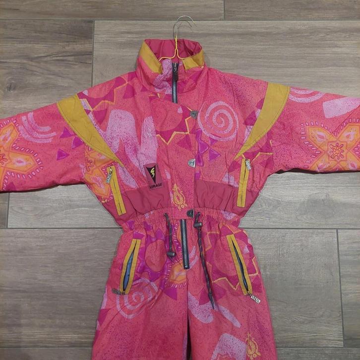 Vintage / retro 90s fout skipak maat XXS merk Virage, Kleding | Dames, Wintersportkleding, Gedragen, Pak, Maat 34 (XS) of kleiner