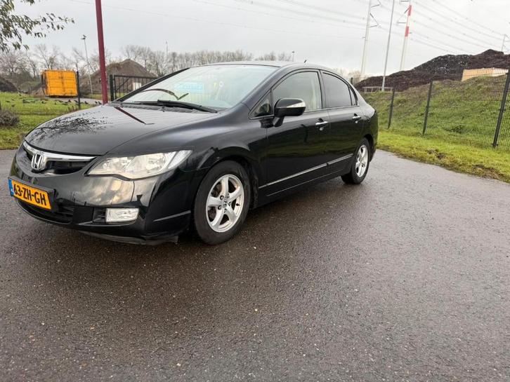 Honda Civic 1.3 Vtec Hybrid 4DR C-tr. 2007 Zwart Garantie!!, Auto's, Honda, Bedrijf, Civic, Hybride Elektrisch/Benzine, A, Sedan