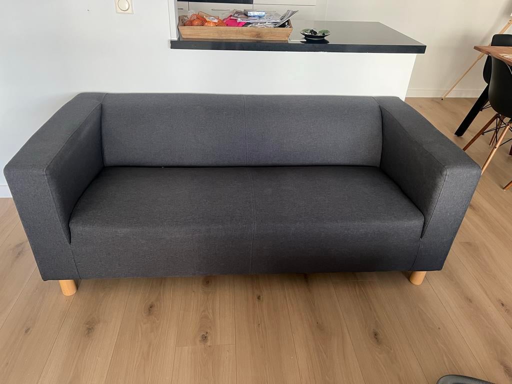 Grijze Bank, Ophalen, Gebruikt, 150 tot 200 cm, Tweepersoons