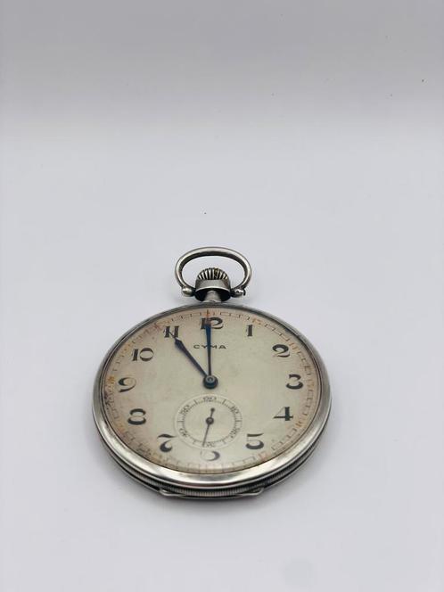 Authentiek zilveren Cyma zakhorloge uit 1920, Sieraden, Tassen en Uiterlijk, Horloges | Antiek, Overige merken, Zilver, Ophalen of Verzenden