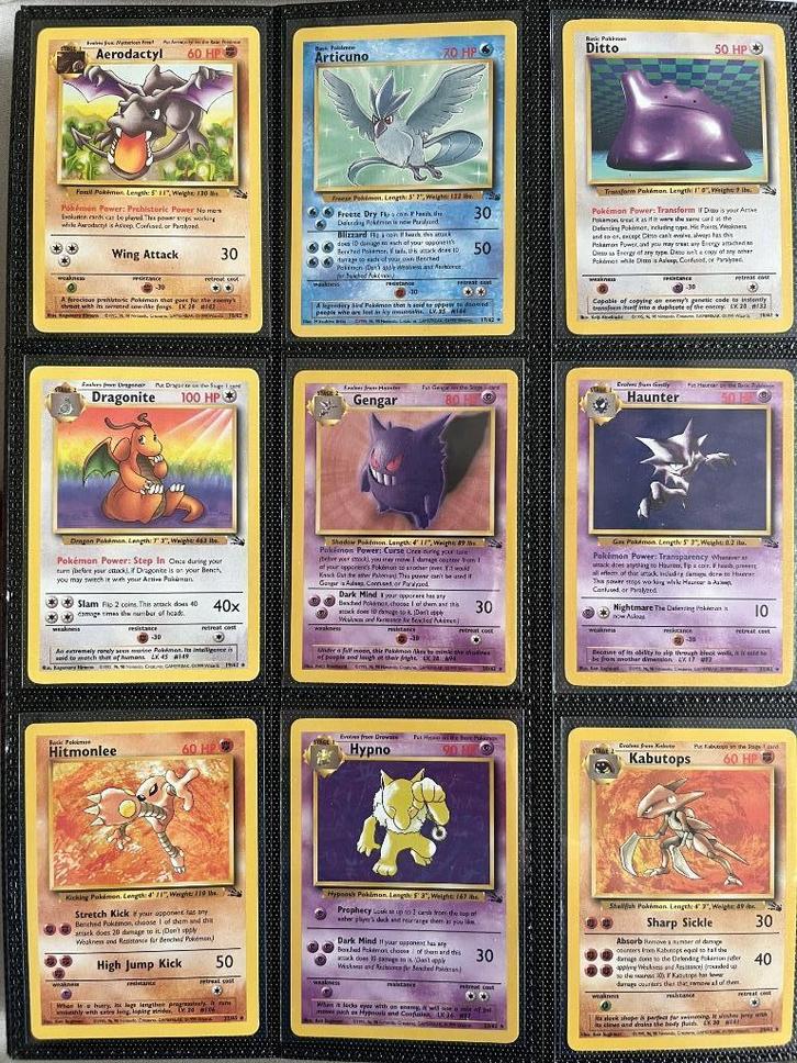 Pokemon Fossil non holo's - Losse verkoop, Hobby en Vrije tijd, Verzamelkaartspellen | Pokémon, Gebruikt, Meerdere kaarten, Verzenden