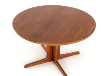 Ronde 2x verlengbare eettafel Bernhard Pedersen& Son vintage beschikbaar voor biedingen