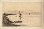 Carel Nicolaas Storm van s'Gravensande "Zeilschepen in Baai", Antiek en Kunst, Kunst | Etsen en Gravures, Ophalen