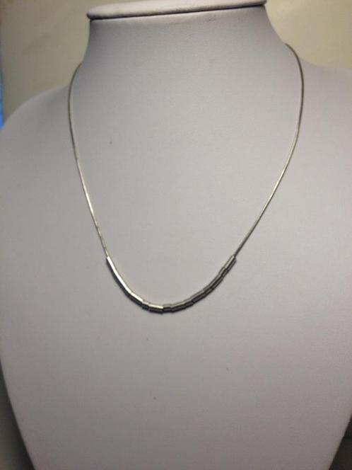 zilveren kettinkje + zilveren staafjes, Sieraden, Tassen en Uiterlijk, Antieke sieraden, Ketting, Zilver, Verzenden