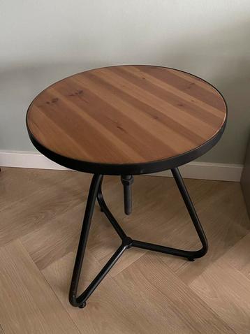 Basic Label bijzettafel, rond, hout/metaal beschikbaar voor biedingen