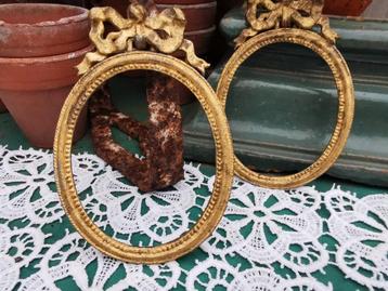 Antieke striklijstjes verguld en messing +-13cm Miekje  beschikbaar voor biedingen