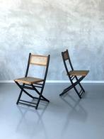 Jaren 70 klapstoelen 2x vintage retro klapstoel prijs p/stuk, Huis en Inrichting, Stoelen, Ophalen, Riet of Rotan, Gebruikt, Twee