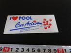sticker middelburg cue action - I LOVE POOL - biljart, Ophalen, Zo goed als nieuw, Bedrijf of Vereniging