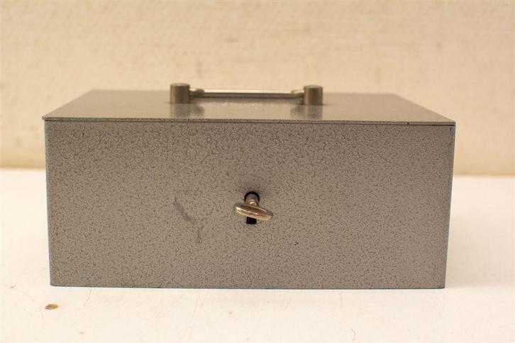 Metalen Geldkistje 39669, Huis en Inrichting, Woonaccessoires | Kisten, Gebruikt, Minder dan 50 cm, Minder dan 50 cm, Ophalen of Verzenden