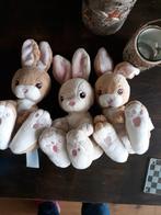 H&M konijn bruin of wit met roze neus en voet afdruk roze, Ophalen of Verzenden, Nieuw, Konijn