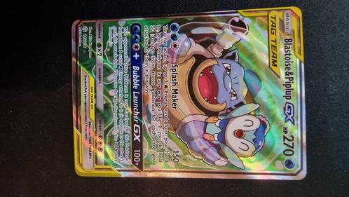 Blastoise & Piplup GX - Cosmic Eclipse (SM12), Hobby en Vrije tijd, Verzamelkaartspellen | Pokémon, Nieuw, Losse kaart, Foil, Ophalen of Verzenden