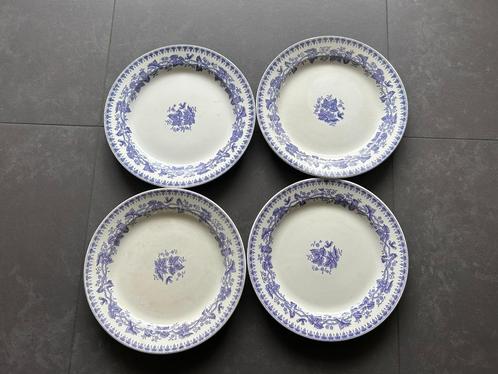 Geranium lila pannenkoekborden (ronde schaal, onderschotel), Antiek en Kunst, Antiek | Servies los, Ophalen of Verzenden