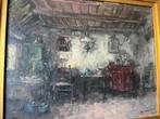 Theo van Oorschot, ingelijst boeren interieur, Ophalen
