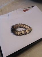 Zilveren munten armbandje., Ophalen of Verzenden, Zilver