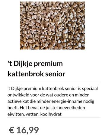 't Dijkje kattenbrok beschikbaar voor biedingen