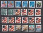 A378 usa 24 verschillende plate nummers op zegel Coil stamps, Ophalen of Verzenden, Noord-Amerika, Gestempeld